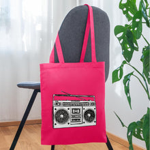 Lataa kuva Galleria-katseluun, Vintage Jutebeutel mit Kassetten-Rekorder - Azalea
