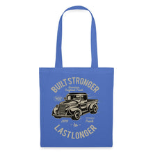 Afbeelding in Gallery-weergave laden, Vintage Stoffbeutel Built Stronger Last Longer - Hellblau
