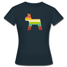 Carica l'immagine nel visualizzatore di Gallery, Frauen T-Shirt mit Pferd - Navy
