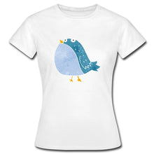 Lataa kuva Galleria-katseluun, Frauen T-Shirt mit süßem Vogel - Weiß
