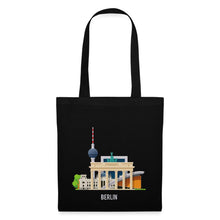 Ladda upp bild till gallerivisning, Stoffbeutel mit Berliner Skyline, Fernsehturm, Brandenburger Tor und Schriftzug BERLIN
