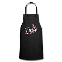 Carica l'immagine nel visualizzatore di Gallery, Kochschürze für Damen - Kitchen Queen - Schwarz
