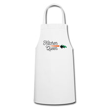 Carica l'immagine nel visualizzatore di Gallery, Küchenschürze für Damen - Kitchen Queen - Weiß

