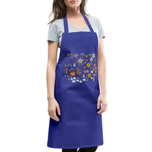 Afbeelding in Gallery-weergave laden, Kochschürze für Damen mit Blumen - Royalblau
