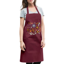 Afbeelding in Gallery-weergave laden, Kochschürze für Damen mit Blumen - Bordeaux
