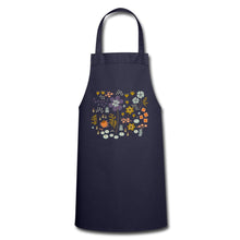 Afbeelding in Gallery-weergave laden, Kochschürze für Damen mit Blumen - Navy
