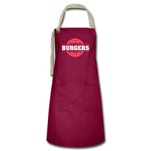 Indlæs billede til gallerivisning Kochschürze - Burger - Burgunderrot / Sandfarben
