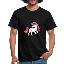 Carica l'immagine nel visualizzatore di Gallery, Männer T-Shirt - Unicorn - Schwarz
