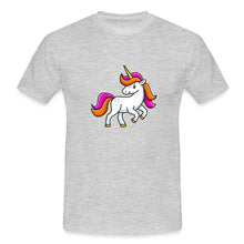Carica l'immagine nel visualizzatore di Gallery, Männer T-Shirt - Unicorn - Grau meliert

