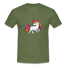 Carica l'immagine nel visualizzatore di Gallery, Männer T-Shirt - Unicorn - Militärgrün
