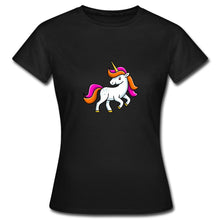 Indlæs billede til gallerivisning Frauen T-Shirt - Unicorn - Schwarz
