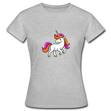 Indlæs billede til gallerivisning Frauen T-Shirt - Unicorn - Grau meliert
