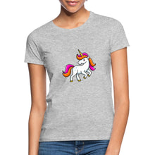 Indlæs billede til gallerivisning Frauen T-Shirt - Unicorn - Grau meliert

