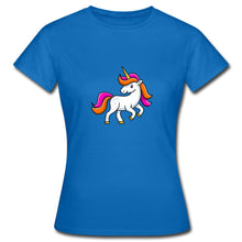 Indlæs billede til gallerivisning Frauen T-Shirt - Unicorn - Royalblau
