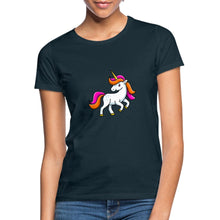 Indlæs billede til gallerivisning Frauen T-Shirt - Unicorn - Navy
