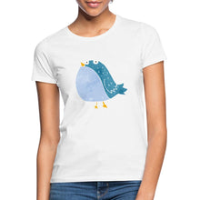 Lataa kuva Galleria-katseluun, Frauen T-Shirt mit süßem Vogel - Weiß
