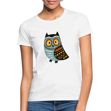 Indlæs billede til gallerivisning Frauen T-Shirt mit Eule - Weiß
