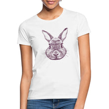 Ladda upp bild till gallerivisning, Frauen T-Shirt mit Hase - Weiß
