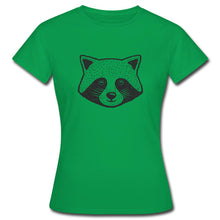 Ladda upp bild till gallerivisning, Frauen T-Shirt mit Waschbär - Kelly Green
