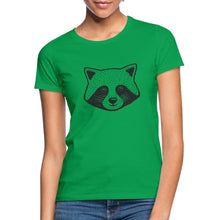 Ladda upp bild till gallerivisning, Frauen T-Shirt mit Waschbär - Kelly Green
