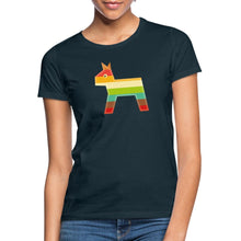 Carica l'immagine nel visualizzatore di Gallery, Frauen T-Shirt mit Pferd - Navy
