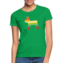 Carica l'immagine nel visualizzatore di Gallery, Frauen T-Shirt mit Pferd - Kelly Green
