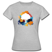 Indlæs billede til gallerivisning Frauen T-Shirt - Bunter Baum - Grau meliert
