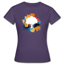 Indlæs billede til gallerivisning Frauen T-Shirt - Bunter Baum - Dunkellila
