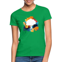 Indlæs billede til gallerivisning Frauen T-Shirt - Bunter Baum - Kelly Green
