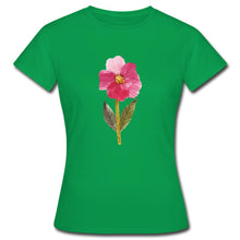 Carregar imagem no visualizador da galeria, Frauen T-Shirt - blühende Blume - Kelly Green
