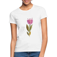 Afbeelding in Gallery-weergave laden, Frauen T-Shirt - Blume - Weiß
