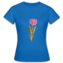 Afbeelding in Gallery-weergave laden, Frauen T-Shirt - Blume - Royalblau
