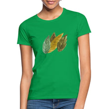 Załaduj obraz do przeglądarki galerii, Frauen T-Shirt - Blätter - Kelly Green
