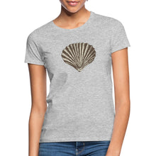 Afbeelding in Gallery-weergave laden, Frauen T-Shirt - Muschel - Grau meliert
