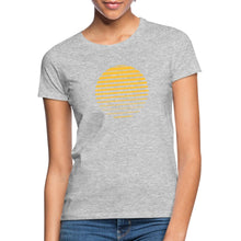 Lataa kuva Galleria-katseluun, Frauen T-Shirt - Sonnenuntergang - Grau meliert
