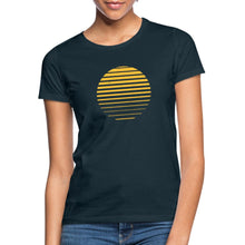 Lataa kuva Galleria-katseluun, Frauen T-Shirt - Sonnenuntergang - Navy

