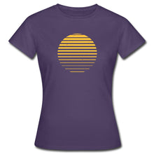 Lataa kuva Galleria-katseluun, Frauen T-Shirt - Sonnenuntergang - Dunkellila

