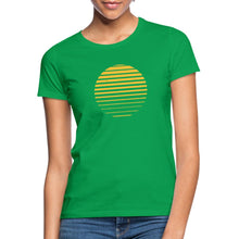 Lataa kuva Galleria-katseluun, Frauen T-Shirt - Sonnenuntergang - Kelly Green
