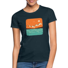 Afbeelding in Gallery-weergave laden, Frauen T-Shirt - Vacation - Navy
