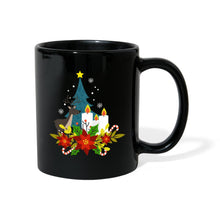 Carregar imagem no visualizador da galeria, Tasse mit Weihnachtsbaum, Kerzen und Rentier - Schwarz
