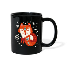 Indlæs billede til gallerivisning Weihnachtstasse mit Fuchs - Schwarz
