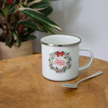 Ladda upp bild till gallerivisning, Emaille-Tasse - Merry Christmas - Weiß
