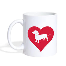 Carregar imagem no visualizador da galeria, Dackel Tasse - Ein Herz für Dackel - white
