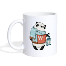 Carica l'immagine nel visualizzatore di Gallery, Kaffee-Tasse - Panda mit Schal und Lampe - white
