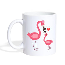 Indlæs billede til gallerivisning Tasse mit Flamingo Mama und Kind - white
