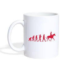 Indlæs billede til gallerivisning Pferde Tasse - Evolution des Reitens - white
