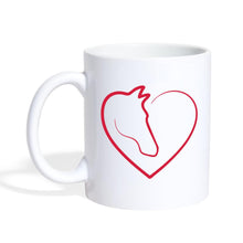 Carica l'immagine nel visualizzatore di Gallery, Tasse mit Pferd und Herz - white
