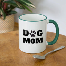 Ladda upp bild till gallerivisning, Kaffee-Tasse - DOG MOM - Weiß/Dunkelgrün
