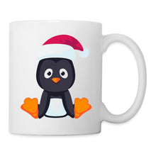 Carregar imagem no visualizador da galeria, Tasse mit niedlichem Pinguin und roter Weihnachtsmütze, ohne Spruch
